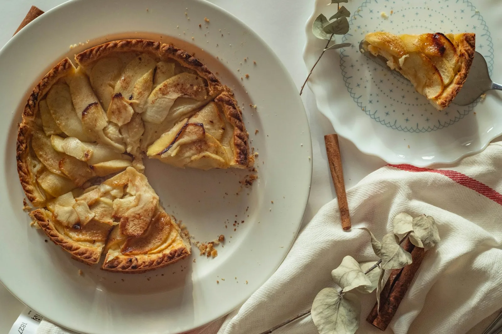 An apple pie cake, which resembles a pie chart. Something that would help one understand how much of their credit has been used, where the whole pie is their complete credit score, and the pie slices that are taken away is the amount used.