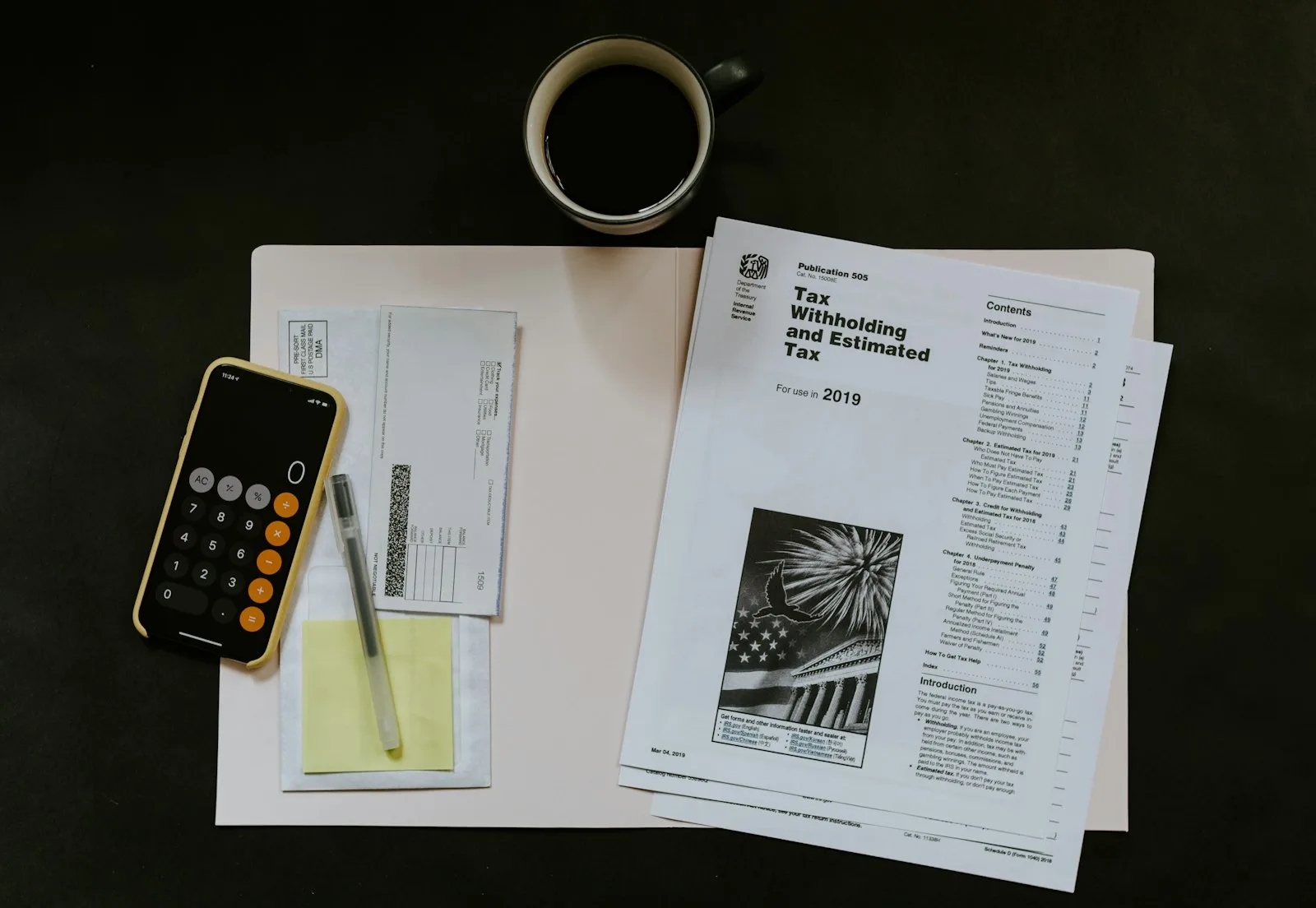 A person going through tax documents to maximise deductions