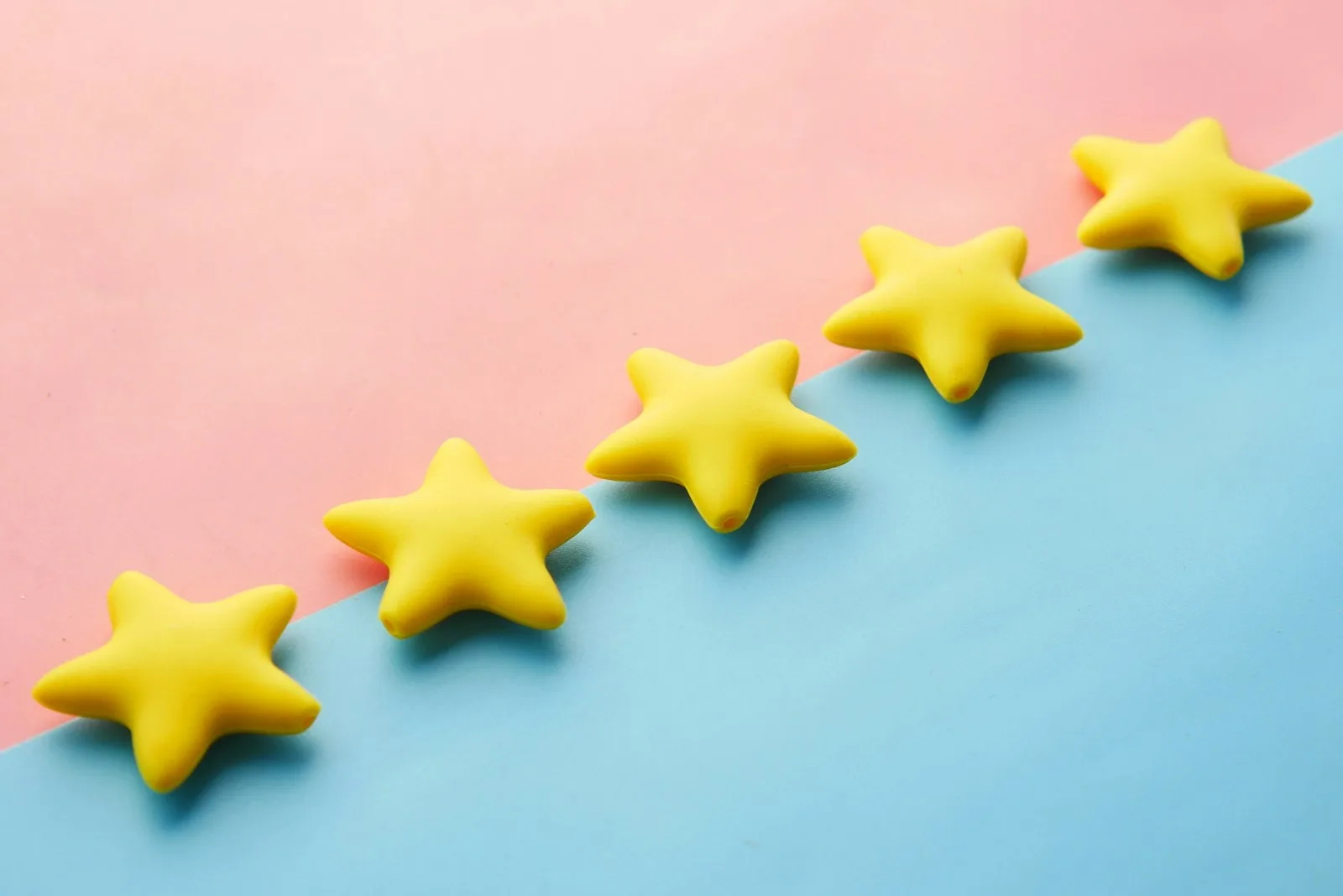 Photo of star symbols, something that is very frequently used by general public in order to rate a particular service