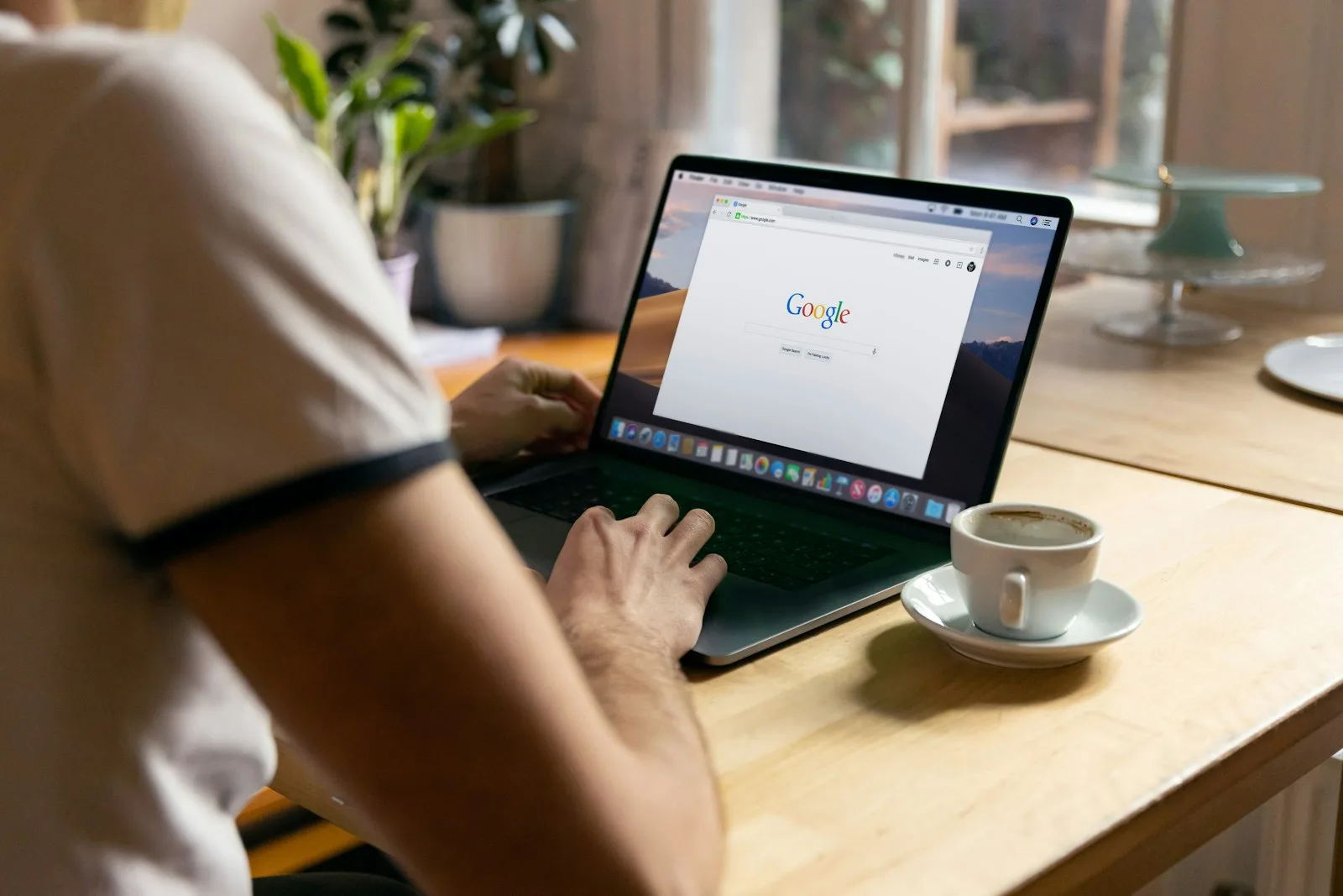 A person searching for freelancing options on Google