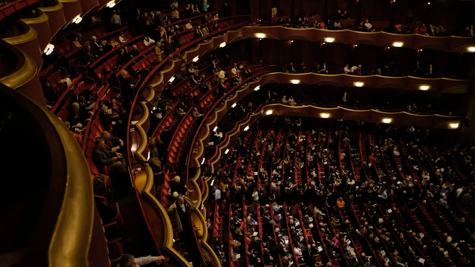A huge theater with crowd