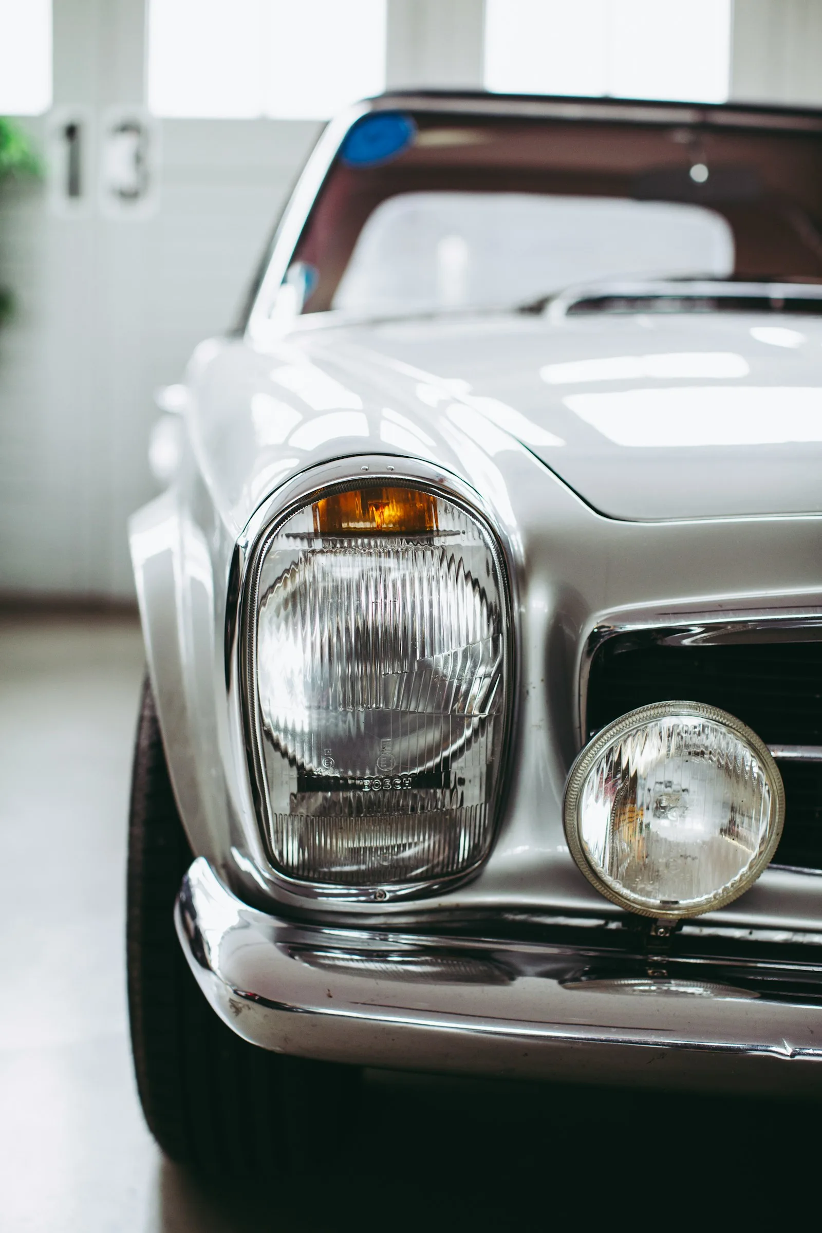 Image of a new car in showroom