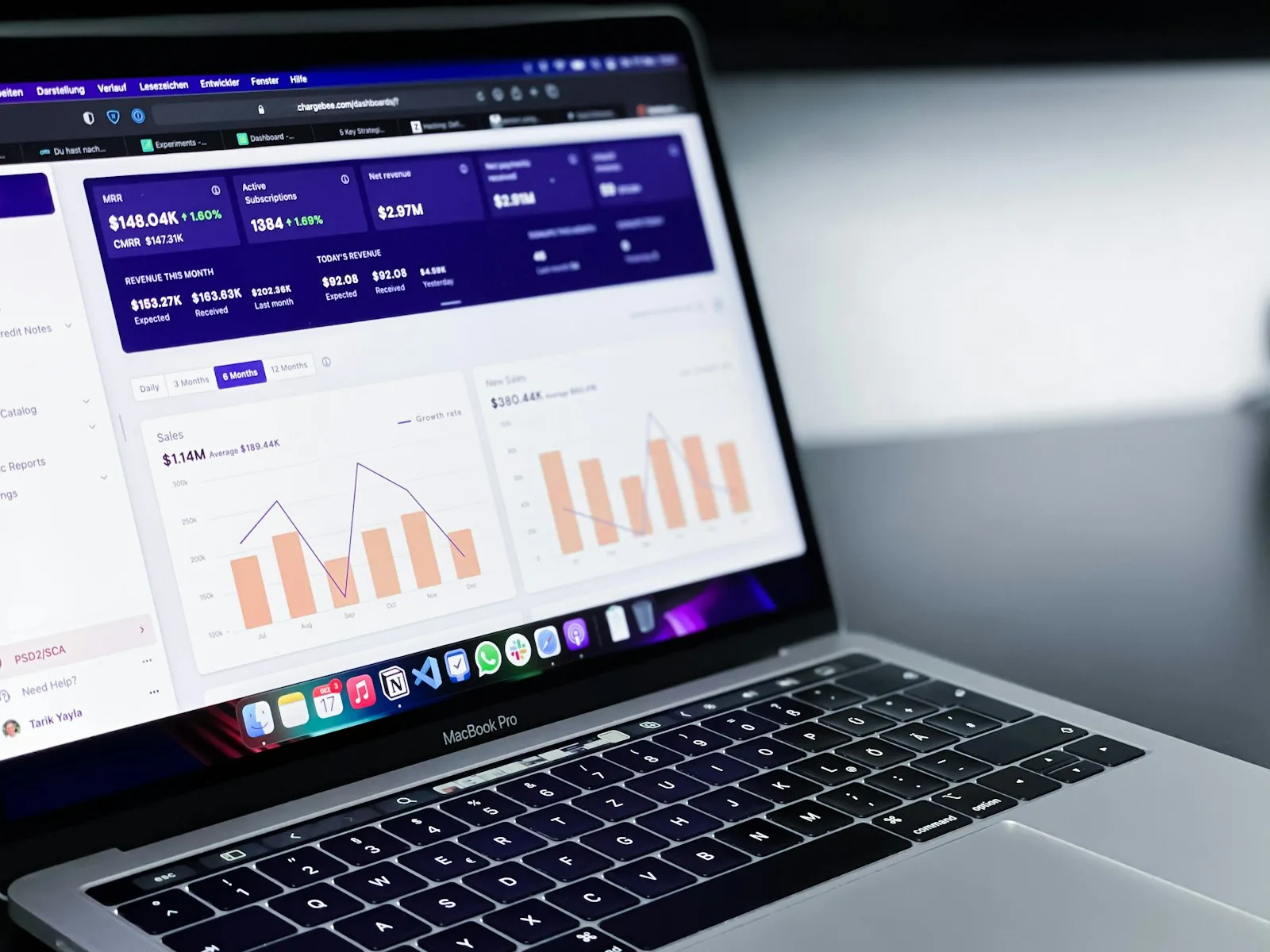 A person checking out his portfolio of passive income on their laptop