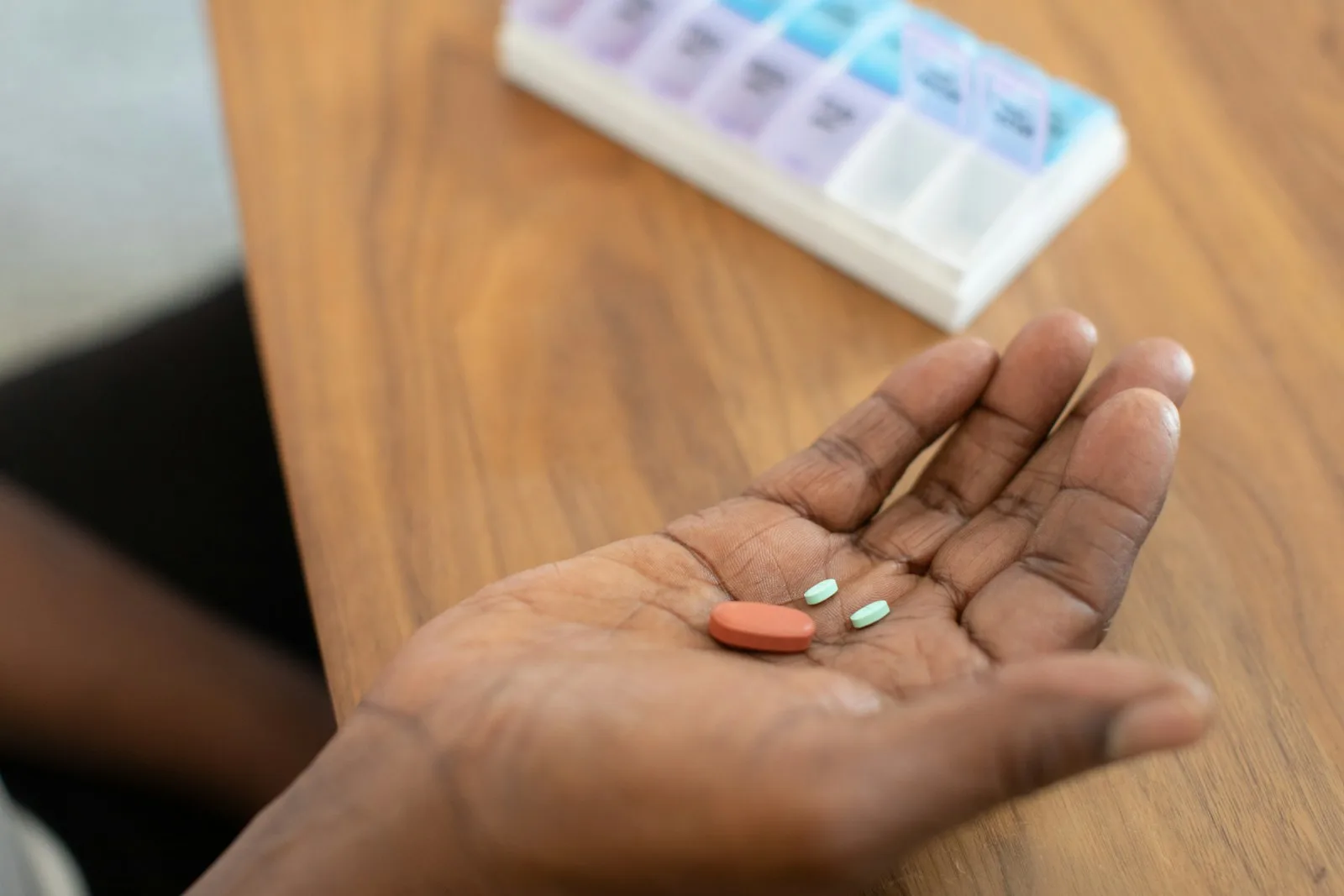 A palm holding pills