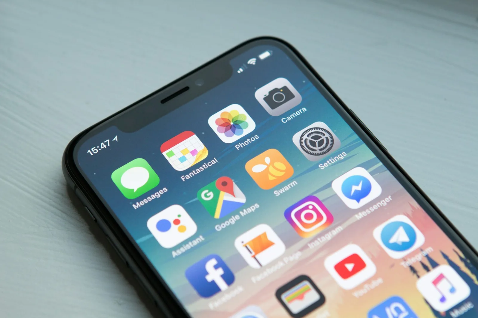 An iPhone home screen with some apps on it