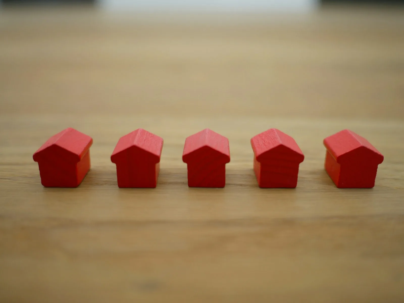 Miniature models in the shape of houses