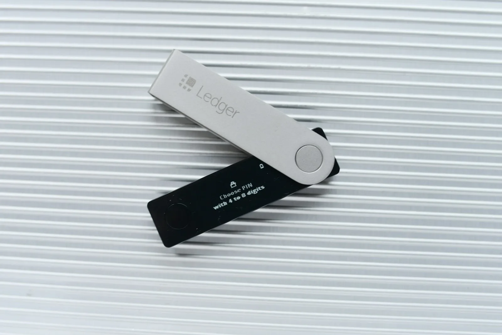 Photo of a secure USB device for storing crypto