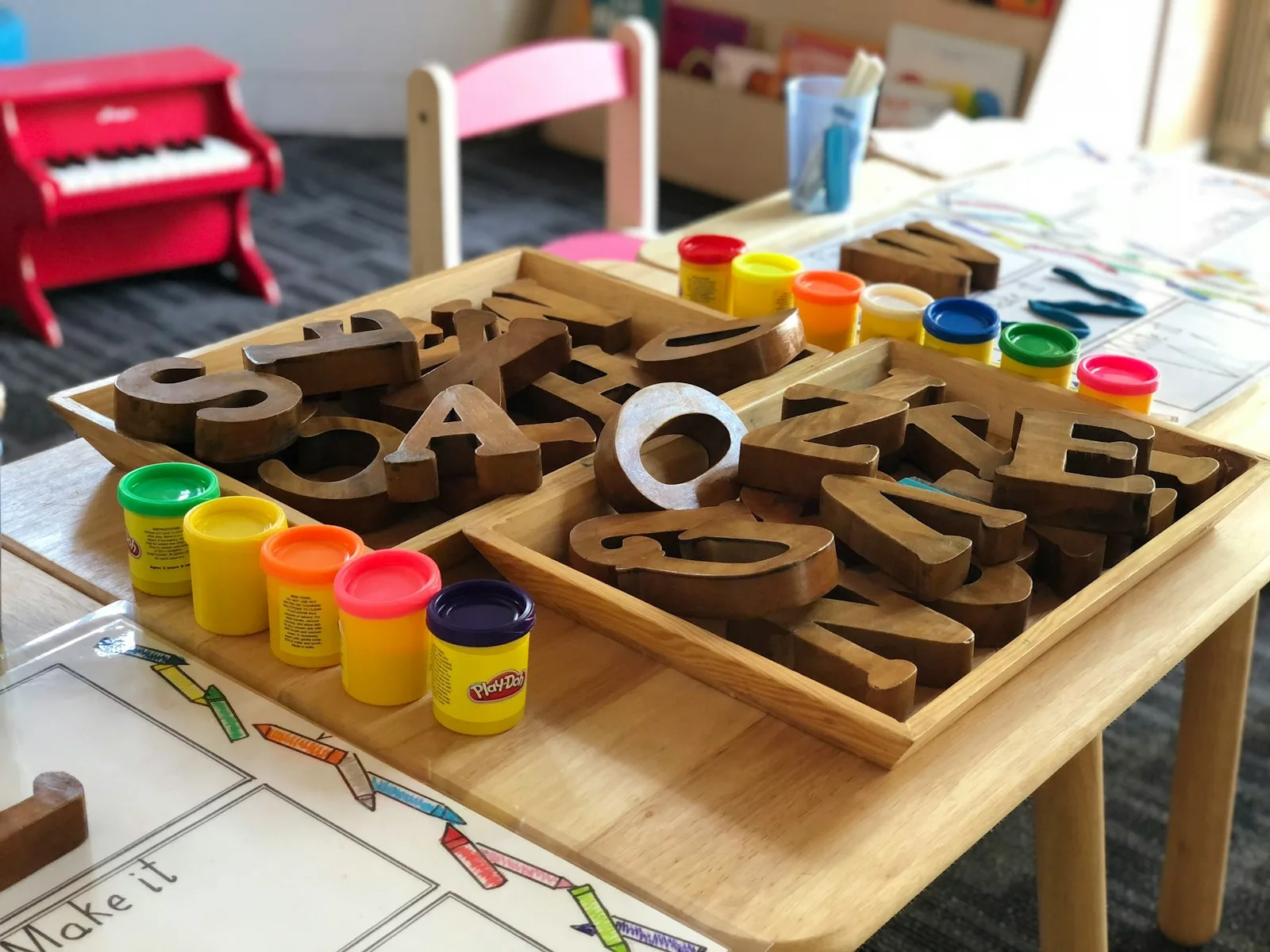 Photo of a pre-school with educational toys for kids