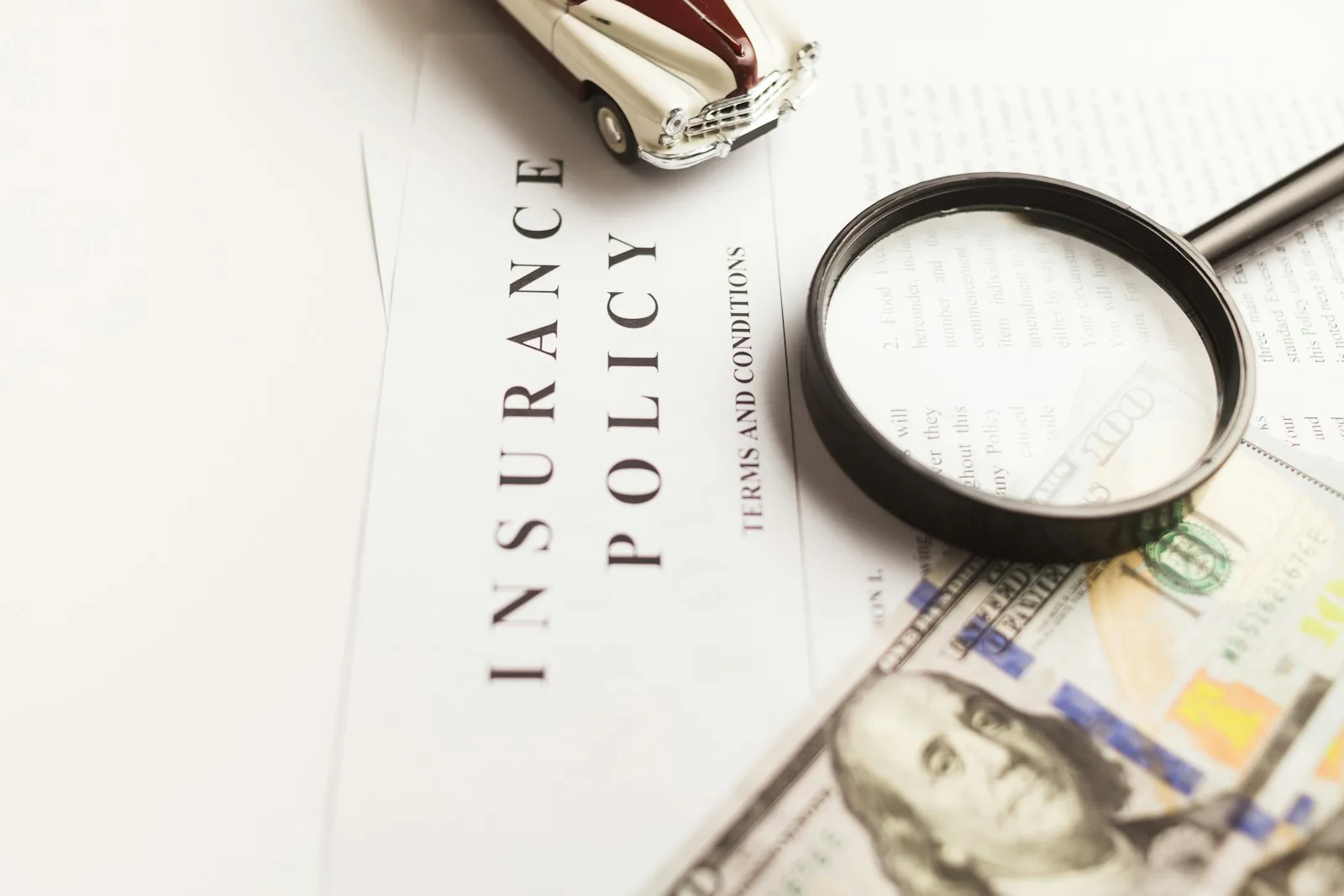 Photo of an insurance policy cover