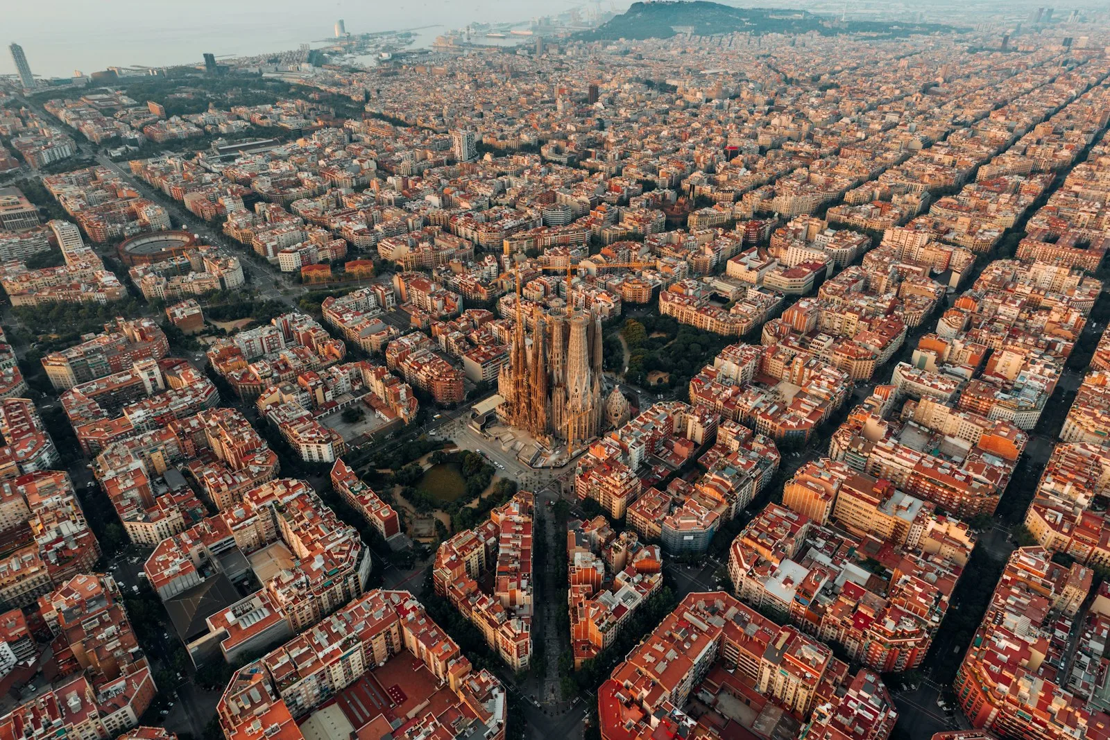 Image showing a bird’s eye view of the amazing city of Barcelona